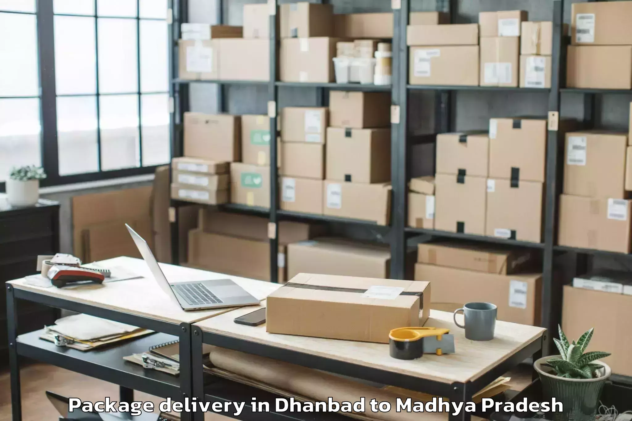 Efficient Dhanbad to Nasrullahganj Package Delivery